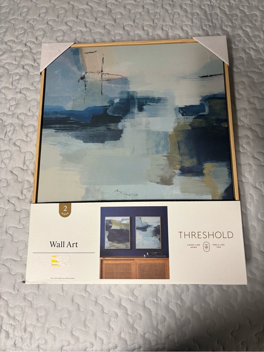 Threshold Cream and Gold Logo Wall Art Box